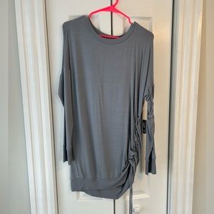 Express sweatshirt dress with side tie detail. Size XS. Oversized fit.